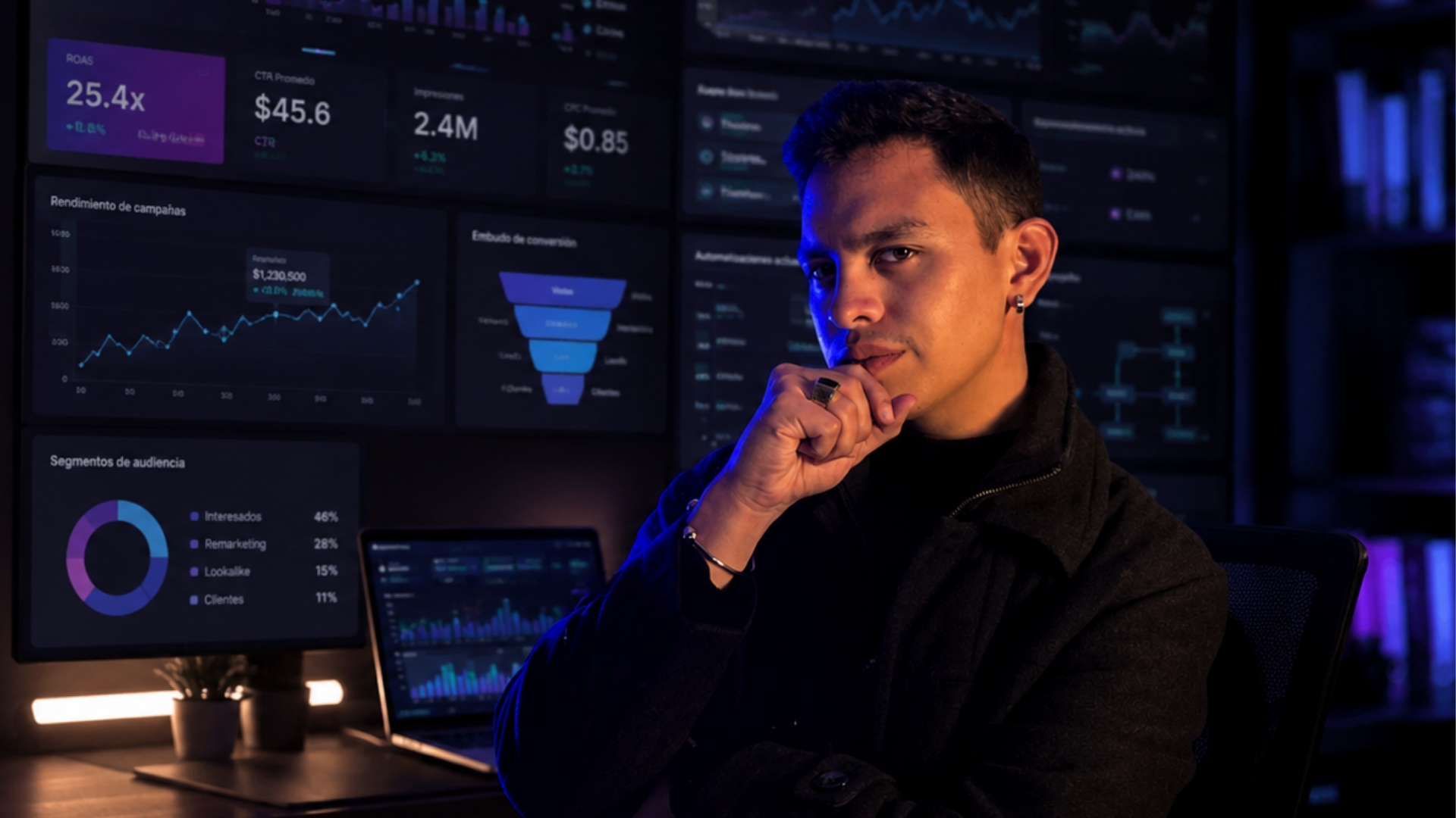 El Estratega Digital analizando un ecosistema de publicidad digital y datos