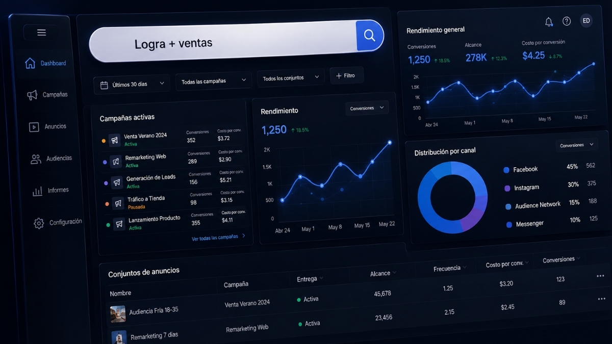 Sistema de Google Ads para publicidad en buscadores, intención y conversiones